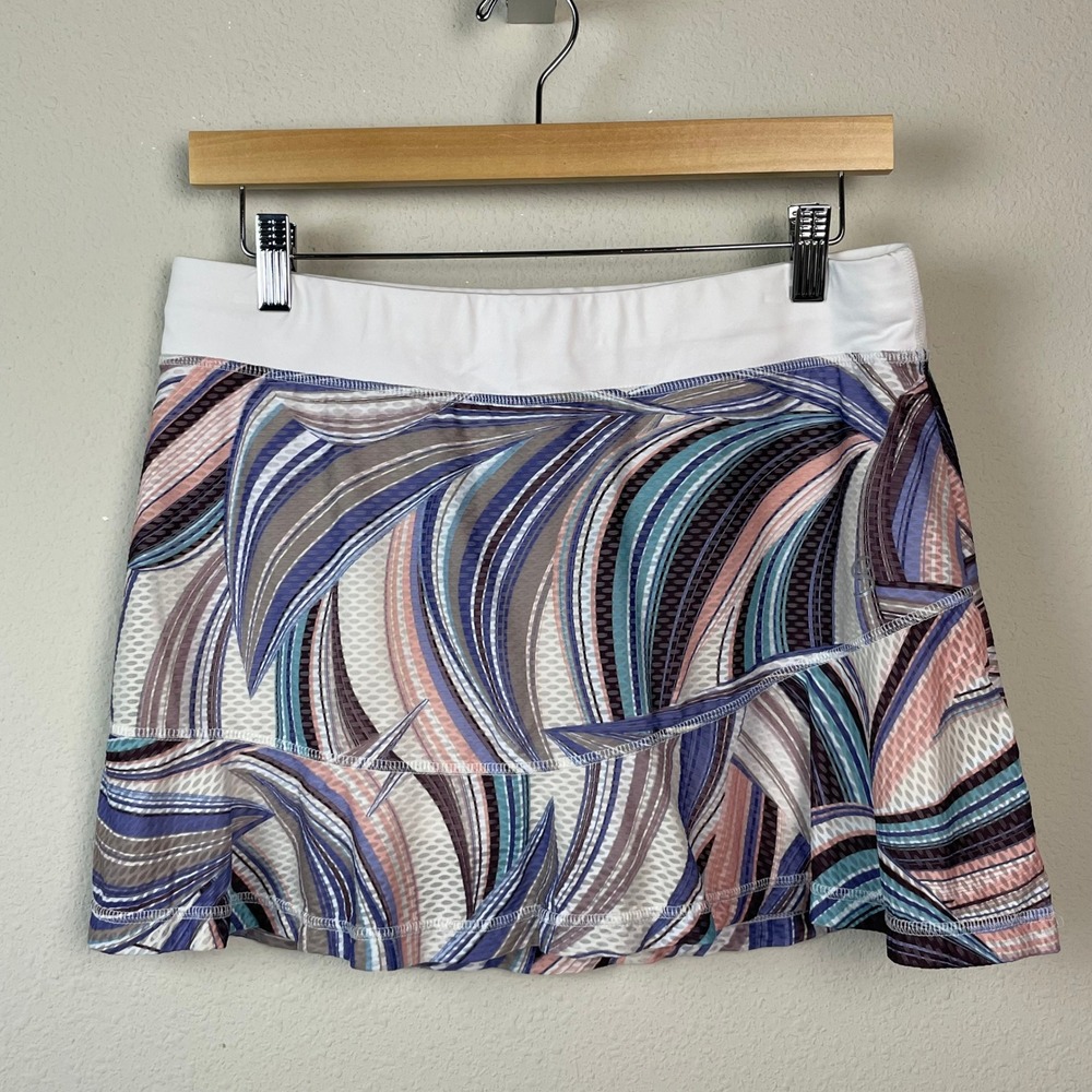 Sofibella Athletic Skort Womens L Multicolor Abstract Tennis Golf Pickleball‎